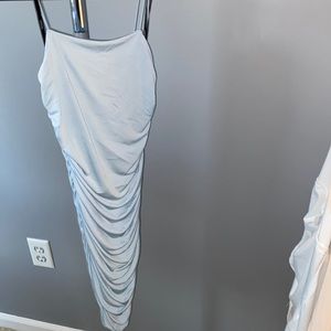 Baby blue Ruched Mini Dress